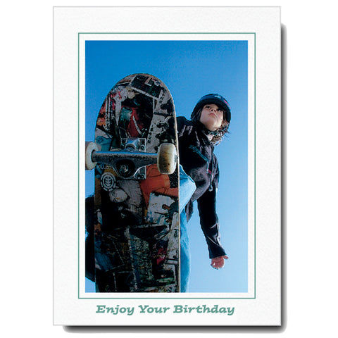 1013 - Bright White, Enjoy Your Birthday, Vertical, set of 10 cards