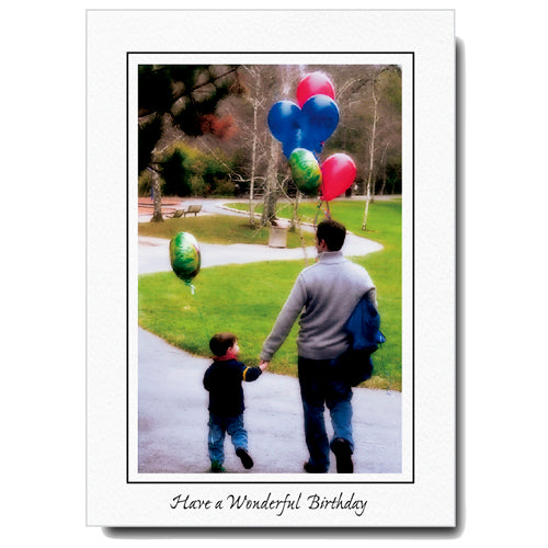 1154 - Bright White, Have a Wonderful Birthday, Vertical, set of 10 cards