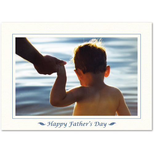 1400 - Bright White, Happy Father's Day, Horizontal, set of 10 cards