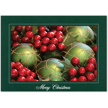 1447 - Pine Premium Linen, Merry Christmas, Horizontal, Set of 10 cards