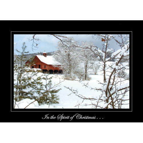 1510 - Black Linen, In the Spirit of Christmas, Horizontal, Set of 10 cards