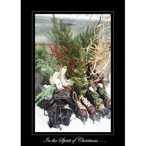 1511 - Black Linen, In the Spirit of Christmas, Vertical, Set of 10 cards