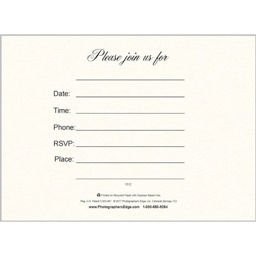 1512 - Bright White, You're Invited, Large Window, Horizontal, set of 10 card (DISCONTINUED)