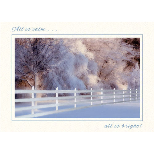 1544 - Bright White, All is calm..., Large Window, Horizontal, set of 10 card