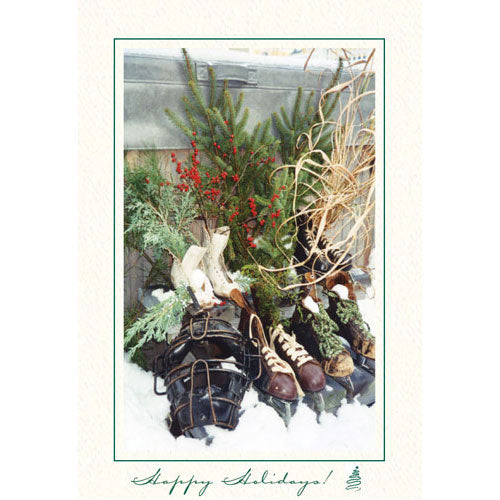 1552 - Bright White, Happy Holidays!, Large Window, Vertical, set of 10 card