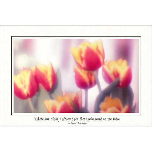 1567 - Bright White, There are always flowers..., Horizontal, set of 10 cards (DISCONTINUED)