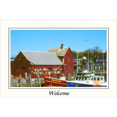 1569 - Bright White, Welcome..., Horizontal, set of 10 cards (DISCONTINUED)