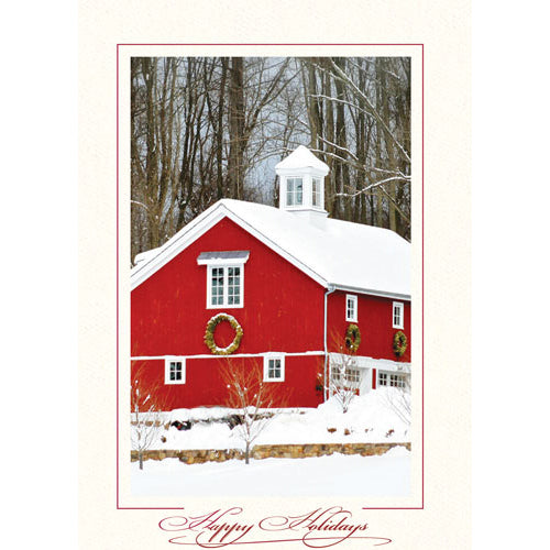 1573 - Bright White, Happy Holidays, Vertical, set of 10 cards