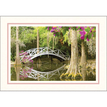 1609PSC - Bright White, Carnation Pastel Border, Blank Back, set of 10 cards