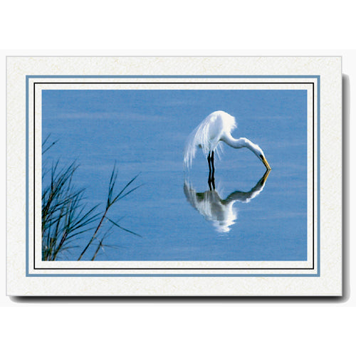 756B-BK - Natural, Blue Mist & Raven Black Border, Horizontal, set of 10 cards