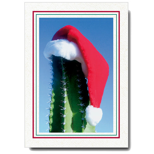 757SC-A - Natural, Scarlet Red & Amazon Green Border, Vertical, set of 10 cards