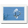 758B - Natural, Blue Mist Border, Blank Back, set of 10 cards