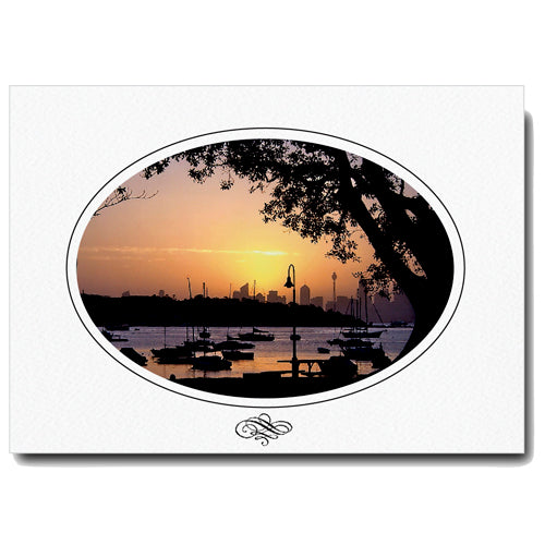 760 - Bright White, Oval Window, Scroll Design, Horizontal, set of 10 cards