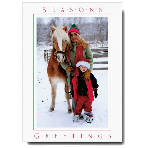 779 - Bright White, Seasons Greetings, Vertical, set of 10 cards