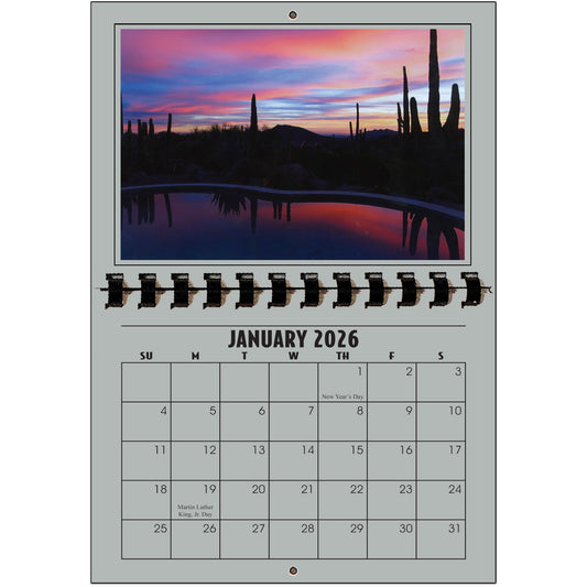A1206BS - 2026 Horizontal Calendar BATTLESHIP