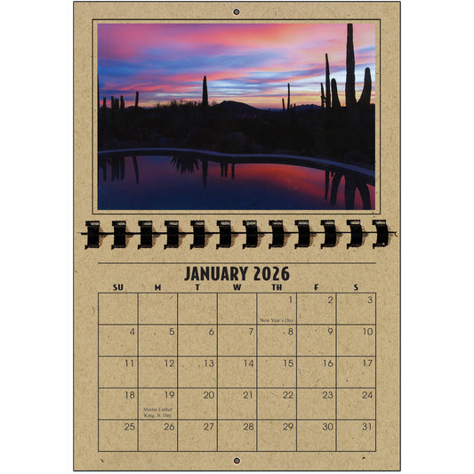 A1206KR - 2026 Horizontal Calendar KRAFT
