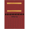 A1206RR - 2026 Horizontal Calendar RUBY RED
