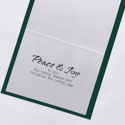 A1603 - (10 pack) Pre-printed Christmas & Holiday Message on Stationery, Peace & Joy... #3