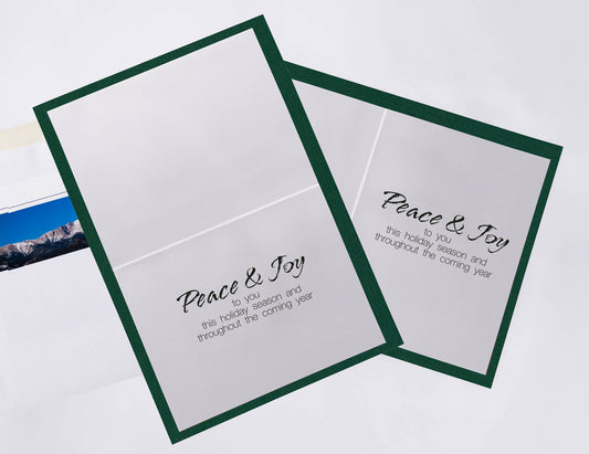 A1603 - (10 pack) Pre-printed Christmas & Holiday Message on Stationery, Peace & Joy... #3