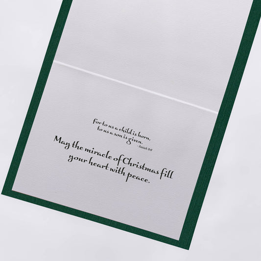 A1604 - (10 pack) Pre-printed Christmas & Holiday Message on Stationery, May the miracle... #4