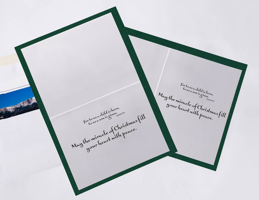 A1604 - (10 pack) Pre-printed Christmas & Holiday Message on Stationery, May the miracle... #4