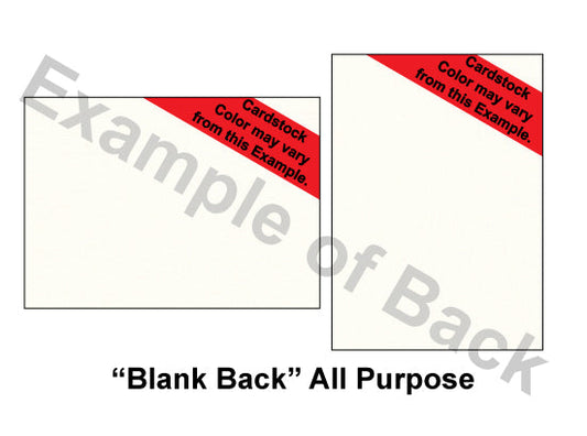1265M - Bright White, Centered Small Window, Midnight Blue Border, Blank Back, set of 10 cards