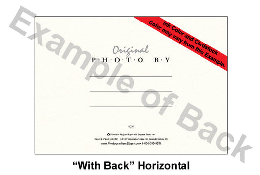 1224M-G - Bright White, Midnight Blue & Granite Border, Horizontal, set of 10 cards