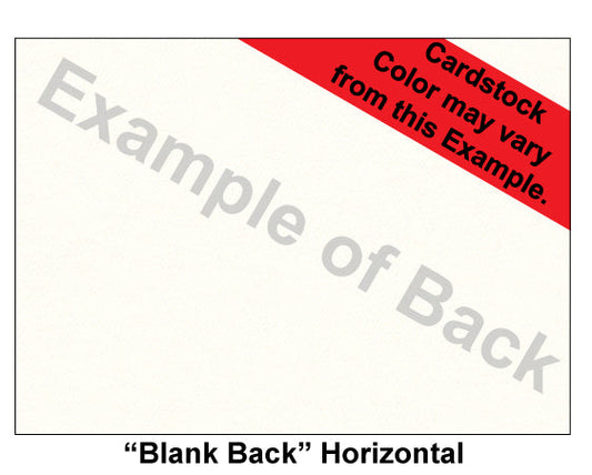 922 - Natural, Small Window, Blank Front, Blank Back, Horizontal, Set of 10 Cards