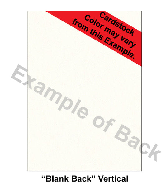 923 - Natural, Small Window, Blank Front, Blank Back, Vertical, Set of 10 Cards