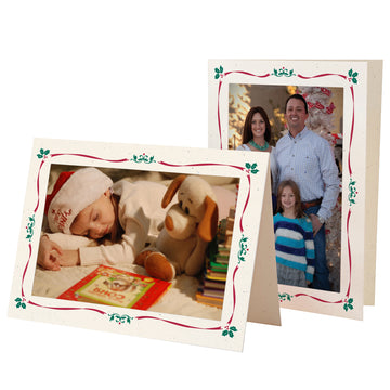 1007 - Natural, Holiday Border, Blank Back, set of 10 cards