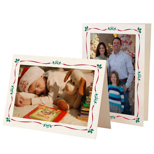 1007 - Natural, Holiday Border, Blank Back, set of 10 cards
