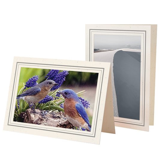1132G-G - Natural, Granite & Granite Border, Blank Back, set of 10 cards