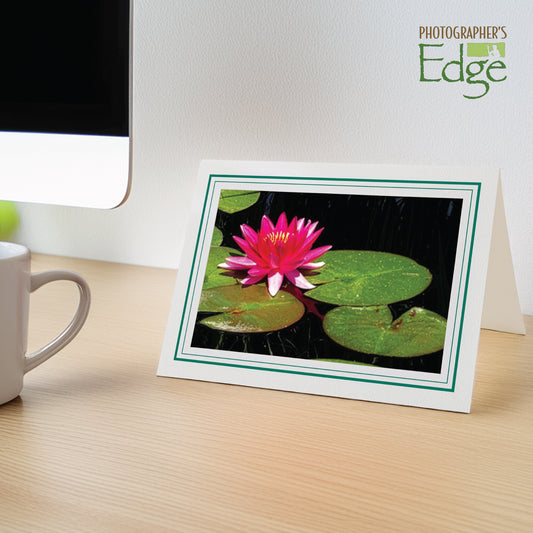 1226A-A - Bright White, Amazon Green & Amazon Green, Blank Back, set of 10 cards