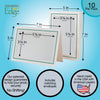 1226A-S - Bright White, Amazon Green & Sandstone Border, Blank Back, set of 10 cards