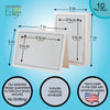 1226B-BK - Bright White, Blue Mist & Raven Black Border, Blank Back, set of 10 cards