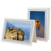 1226B-BK - Bright White, Blue Mist & Raven Black Border, Blank Back, set of 10 cards