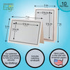 1226BK-BK - Bright White, Raven Black & Raven Black, Blank Back, set of 10 cards