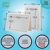 1226G-G - Bright White, Granite & Granite, Blank Back, set of 10 cards