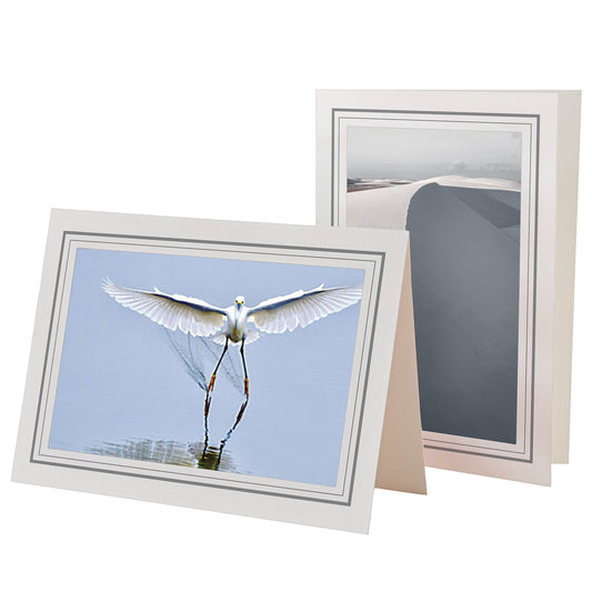 1226G-G - Bright White, Granite & Granite, Blank Back, set of 10 cards