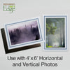 1226M-G - Bright White, Midnight Blue & Granite Border, Blank Back, set of 10 cards
