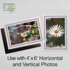 1226SC-A - Bright White, Scarlet Red & Amazon Green Border, Blank Back, set of 10 cards