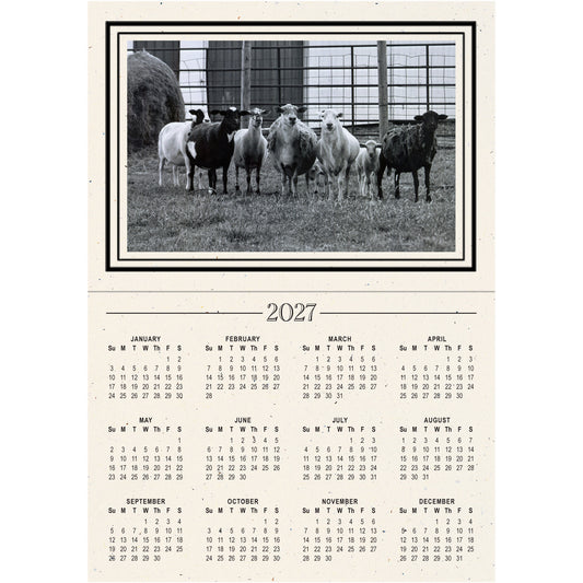 1305 - 2027 Year at a Glance Photo Calendar Card (5 pack)