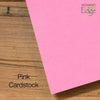 1342 - Pink, Raven Black Border, Blank Back, set of 10 cards