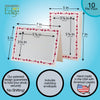 1415 - Bright White, Heart Border, Blank Back, set of 10 cards