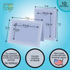 1420 - Baby Blue Premium Linen, Raven Black Border, Blank Back, set of 10 cards