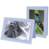 1420 - Baby Blue Premium Linen, Raven Black Border, Blank Back, set of 10 cards