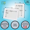 1423 - Snow White Premium Linen, Raven Black Border, Blank Back, set of 10 cards