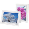 1423 - Snow White Premium Linen, Raven Black Border, Blank Back, set of 10 cards