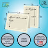 1424 - Ivory Premium Linen, Raven Black Border, Blank Back, set of 10 cards