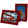 1427 - Red Pepper Premium Linen, Raven Black Border, Blank Back, set of 10 cards
